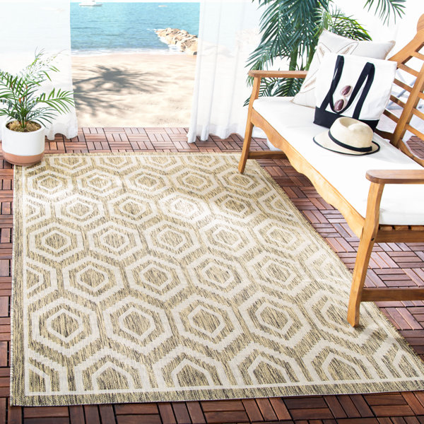 Langley Street Miami Brown/Tan Indoor/Outdoor Area Rug & Reviews Wayfair